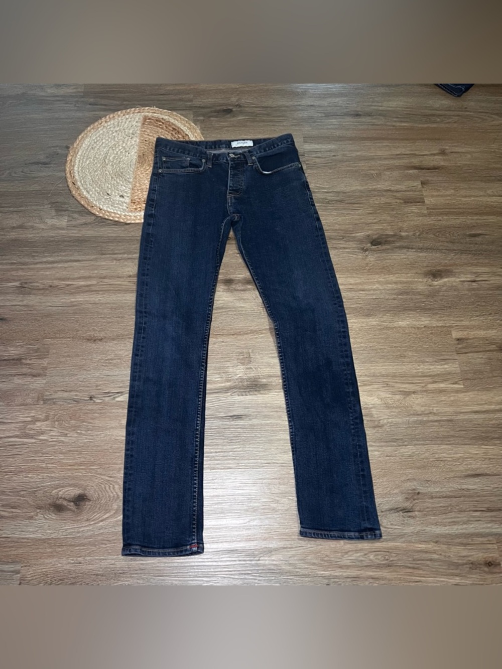 GUSTIN Mens Slim Fit Straight Jeans